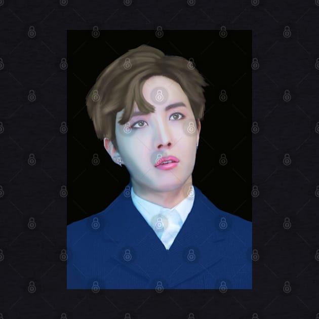 BTS J-Hope Digital Portrait by Sharlynn Claire